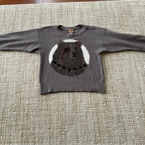 KRIZIA MAGLIA VINTAGE 1980s Bear Sweater Embellished - Picture 1 of 9